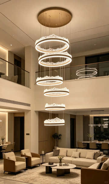 PROJECT SPOTLIGHT: A Grand Multi-Tier Glass Chandelier for a Statement Interior