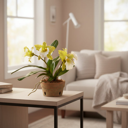 Cattleya Orchid in Terracotta