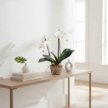 Phalaenopsis Orchid x2 in Terracotta