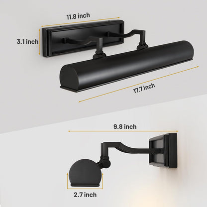 ArtGlow Black Picture Light 18"