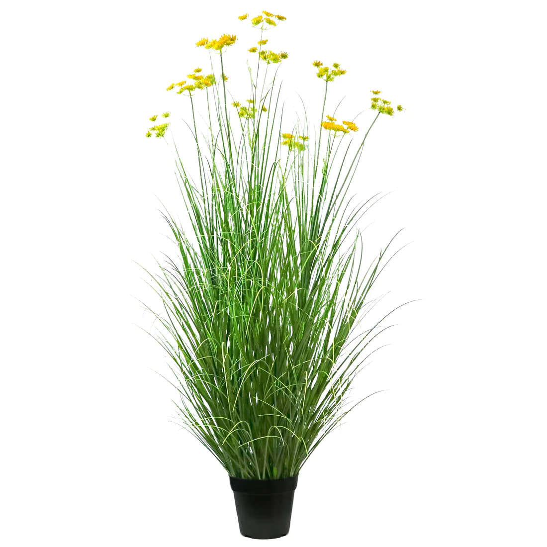 $1000+ Purchase Gift | Artificial 11-Head Carrot Flower with Curved Onion Grass Bonsai 55"H