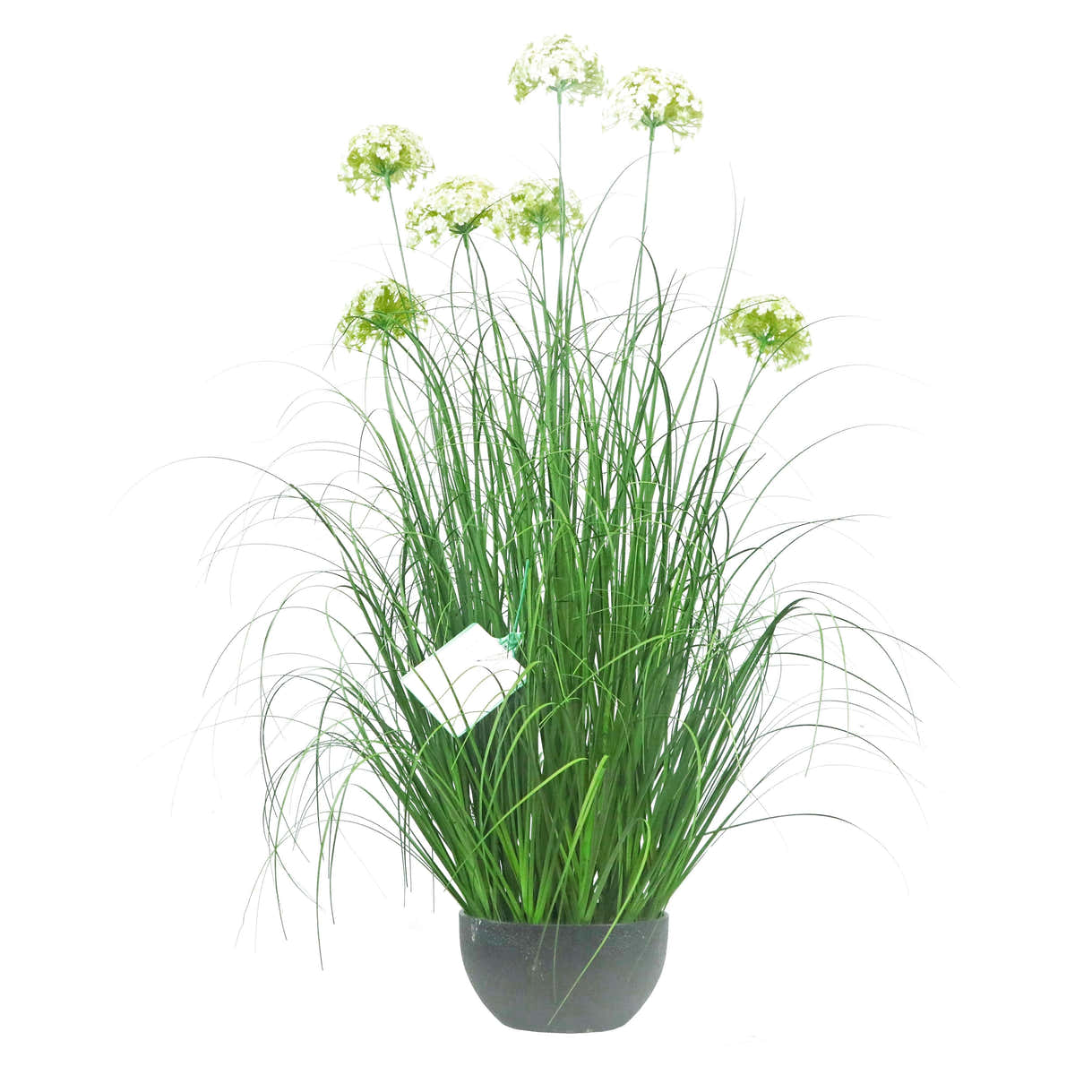 $1000+ Purchase Gift | Artificial 7-Head Hydrangea with Curved Onion Grass Bonsai 43"H