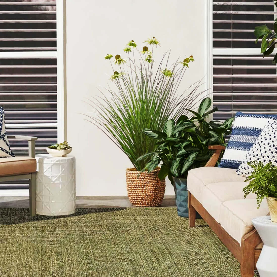$1000+ Purchase Gift | Artificial 11-Head Chrysanthemum Spray 47"H