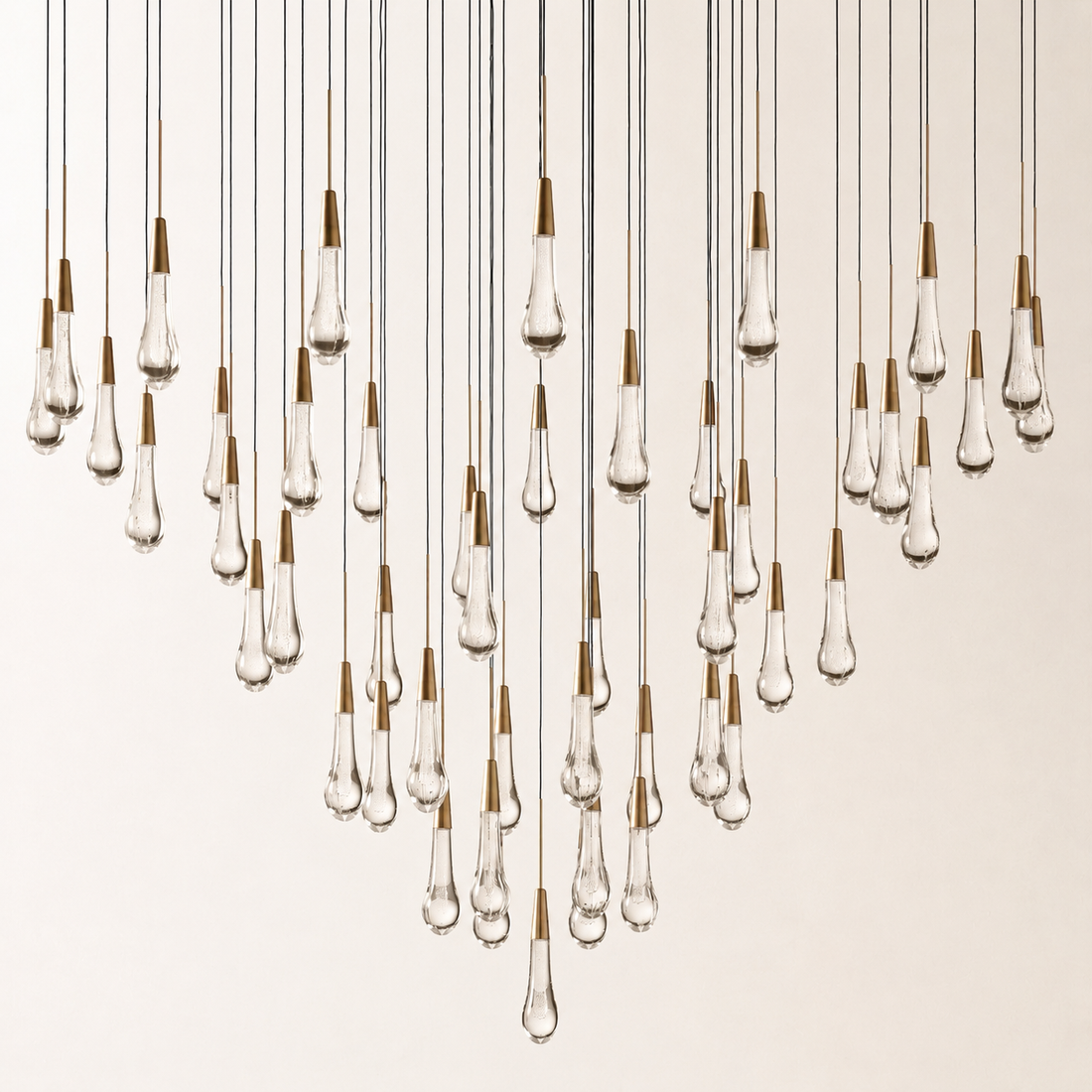 Soltaire Round Chandelier 58"W