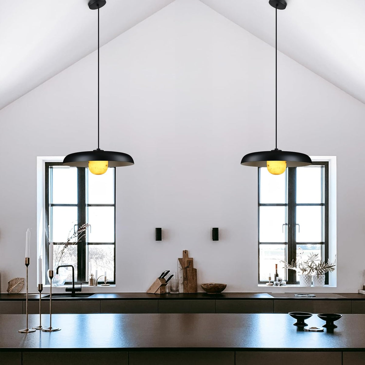 Alabaster Industrial Pendant