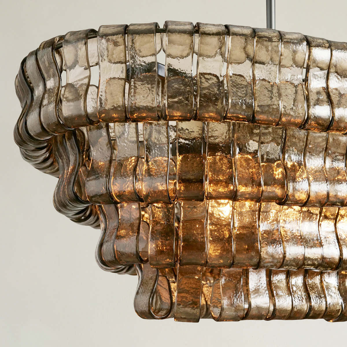 Amor Ghiaccio Glass Oval Chandelier 54"W/65"W