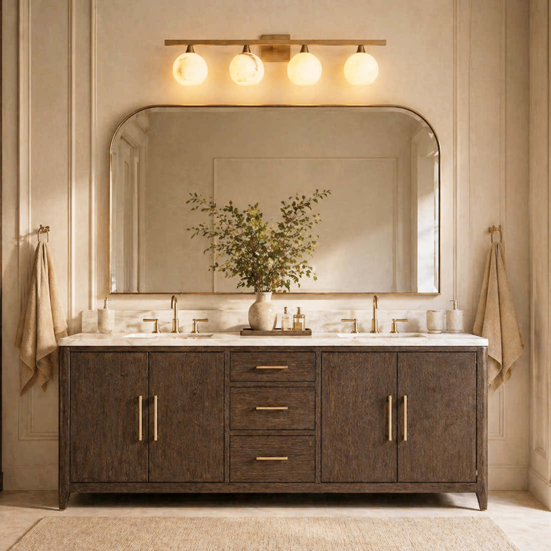 Arica Alabaster Sconce 4 Light