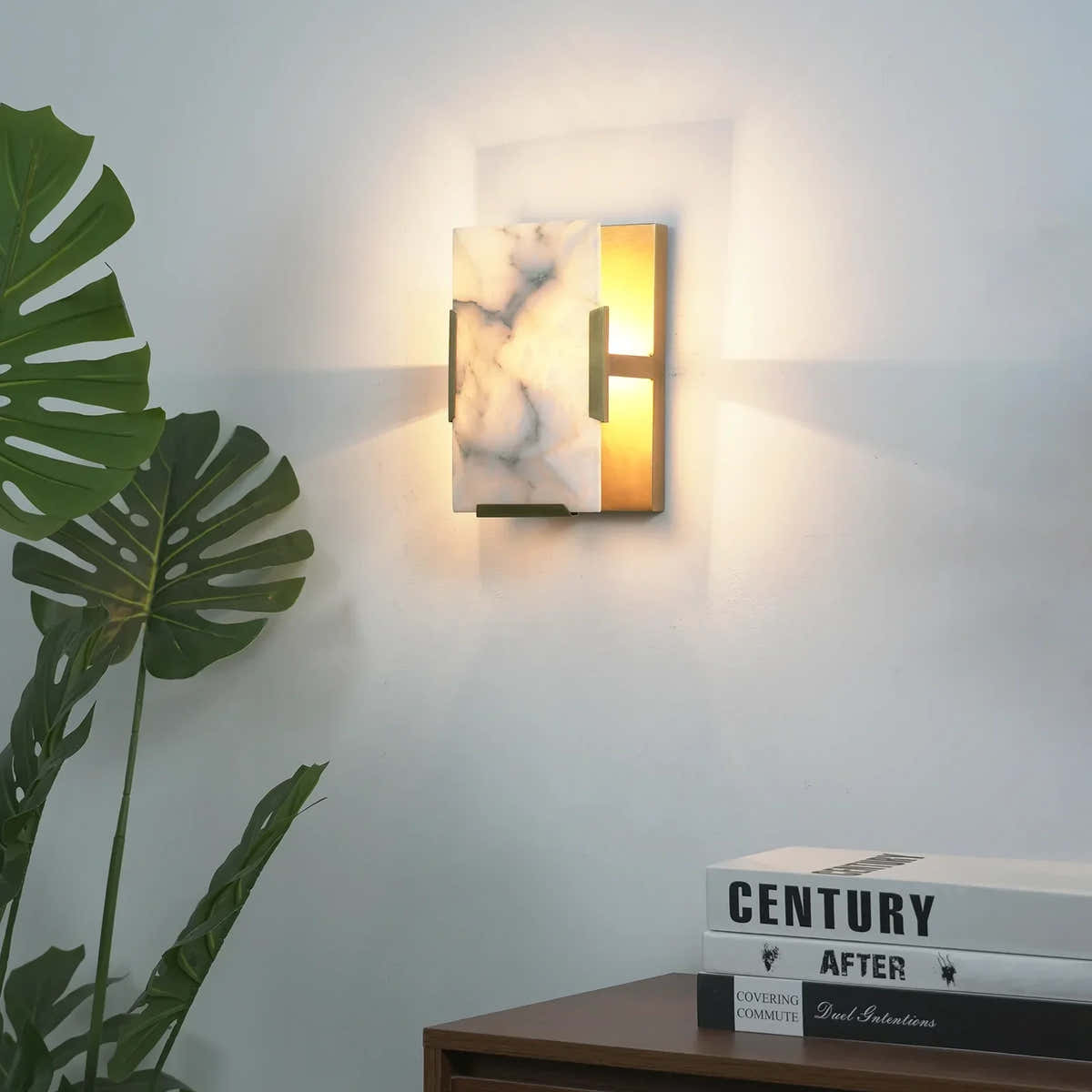 Alabaster Rectangular Wall Lamp