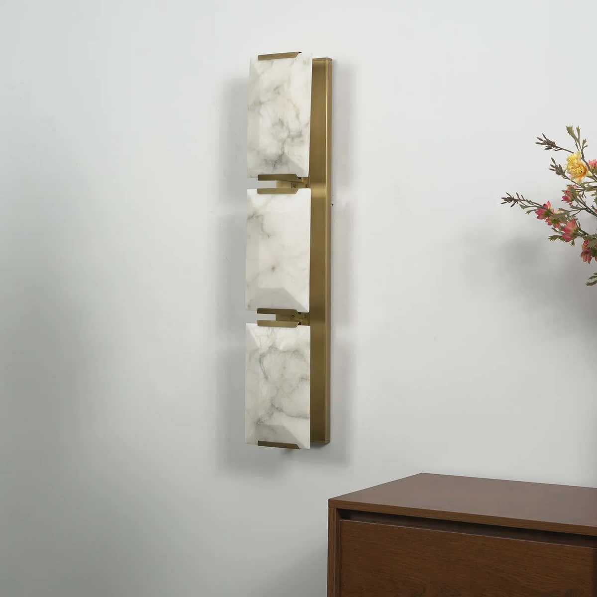 Alabaster Rectangular Wall Lamp