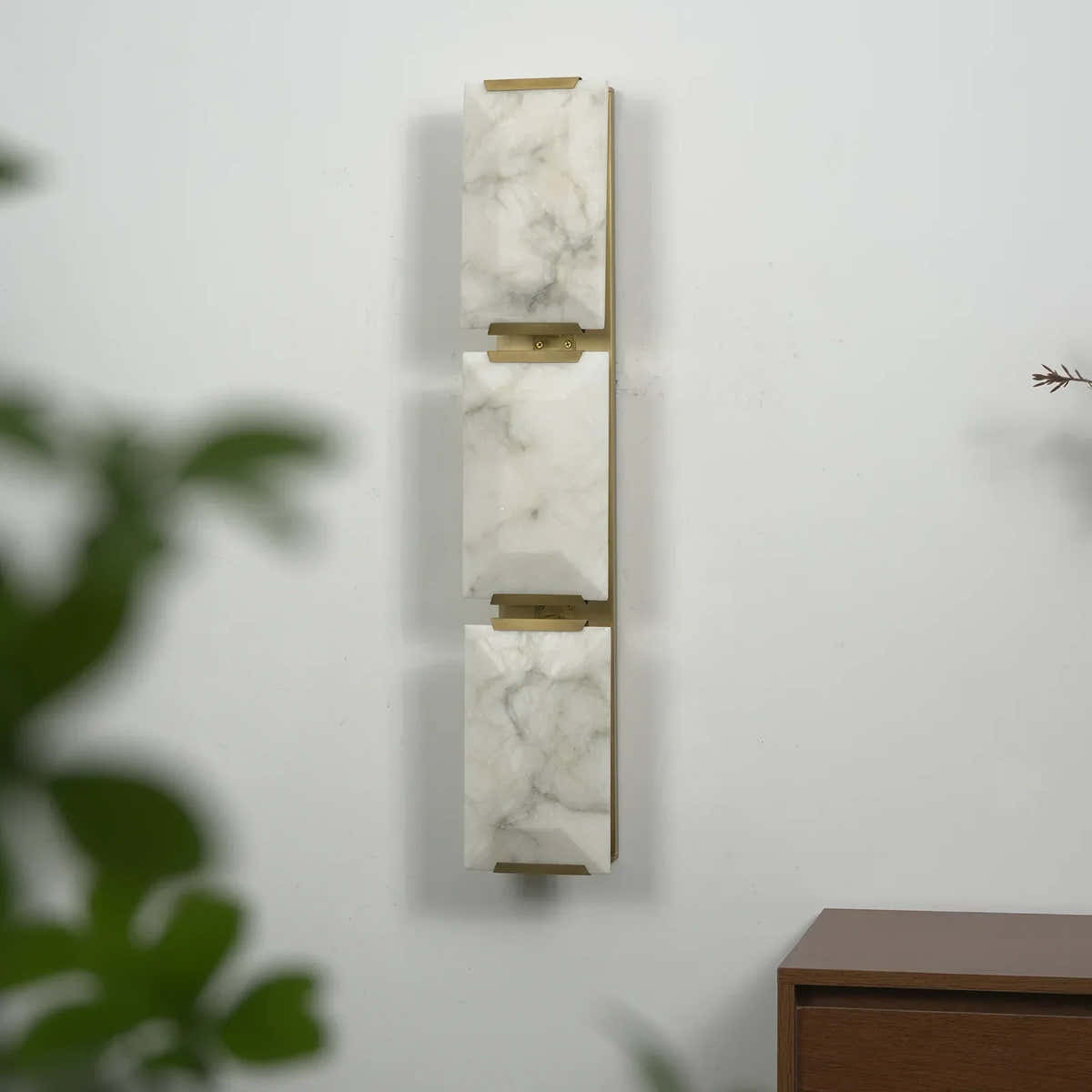 Alabaster Rectangular Wall Lamp