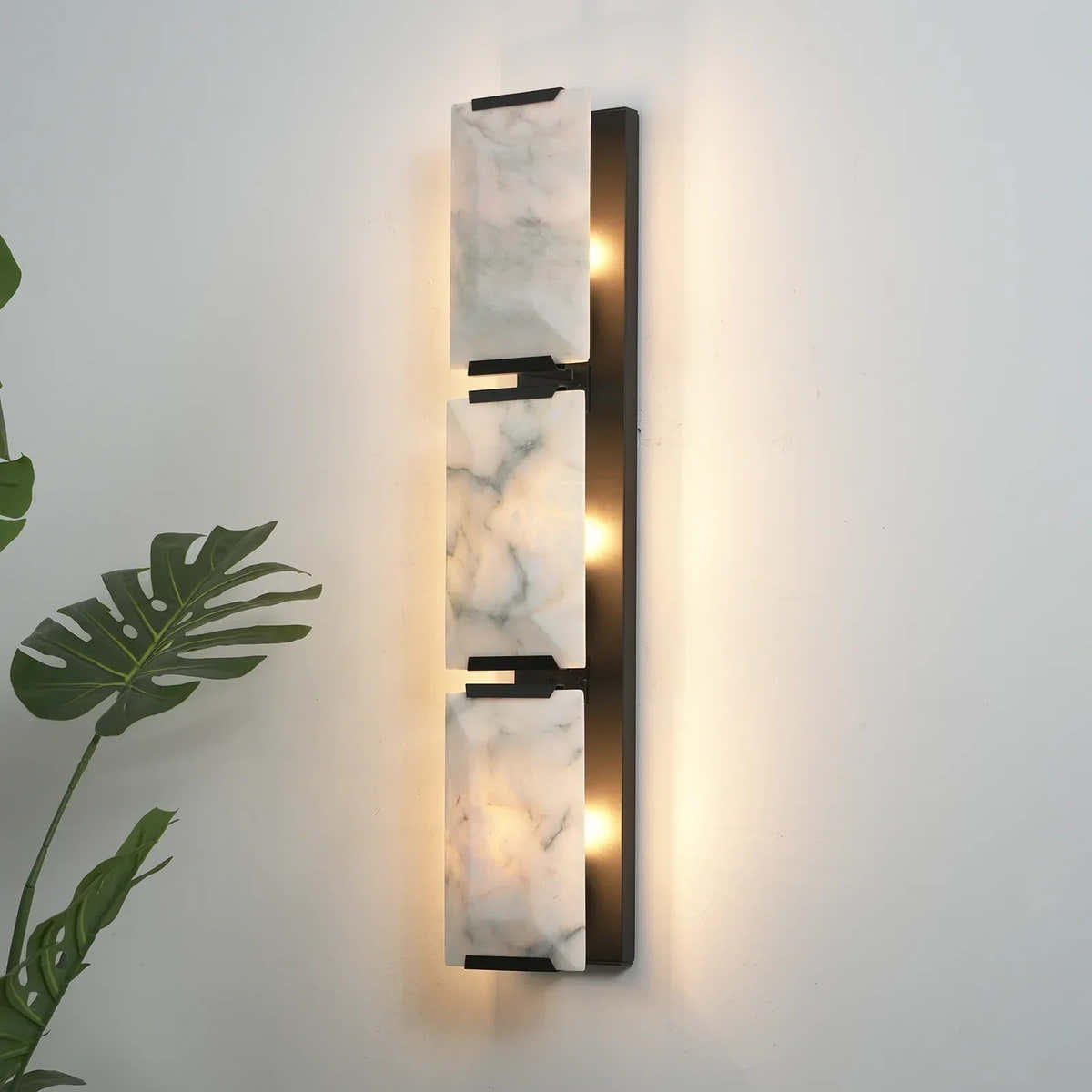 Alabaster Rectangular Wall Lamp