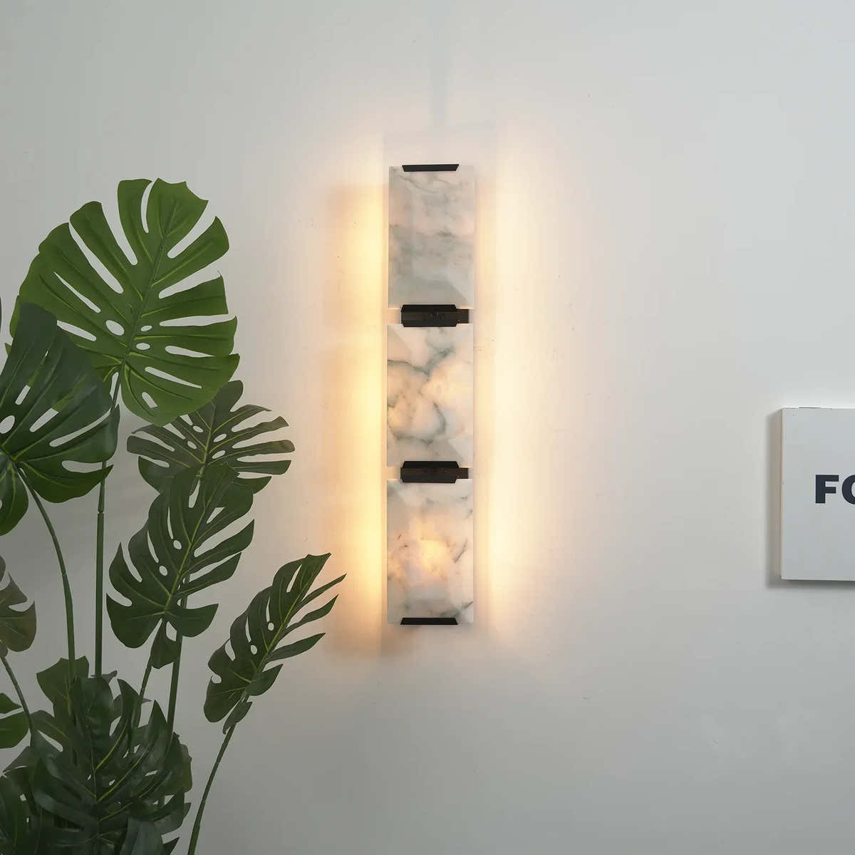 Alabaster Rectangular Wall Lamp