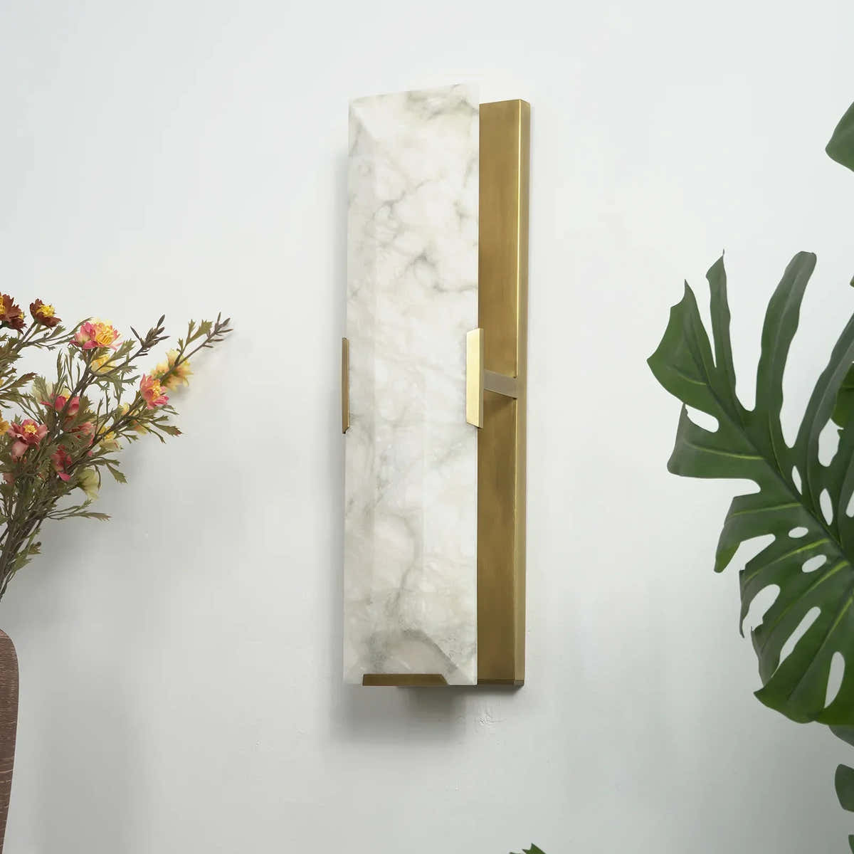 Alabaster Rectangular Wall Lamp