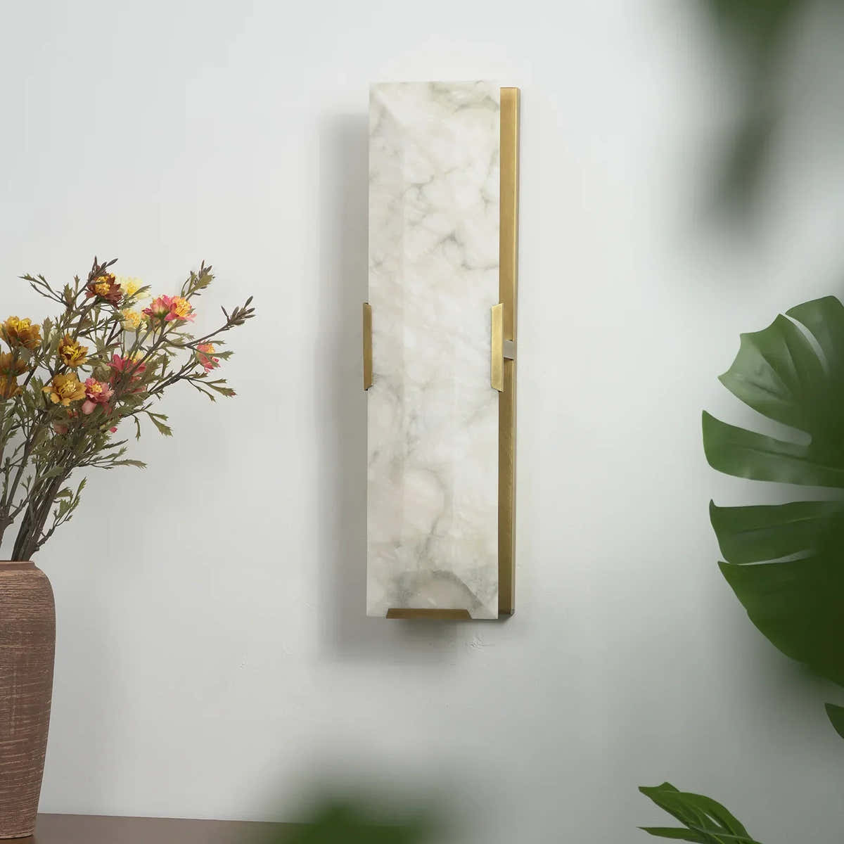 Alabaster Rectangular Wall Lamp