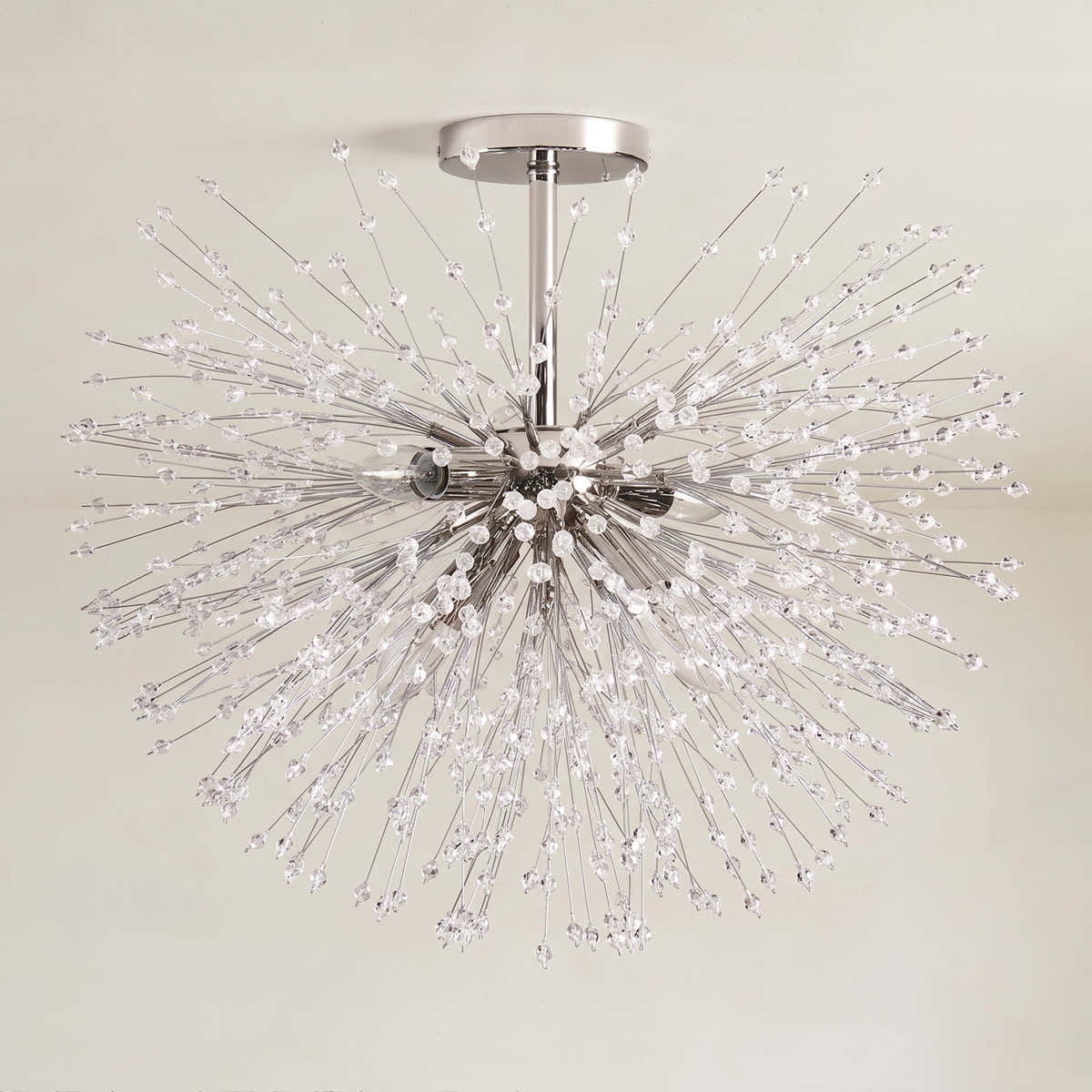 Dandelion Flush Mount in Silver