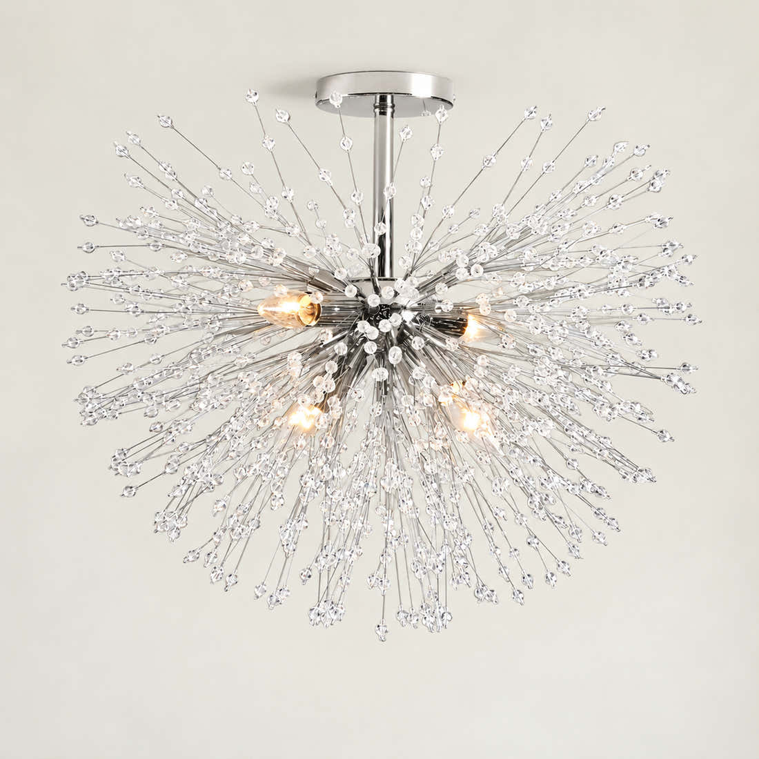 Dandelion Flush Mount in Silver