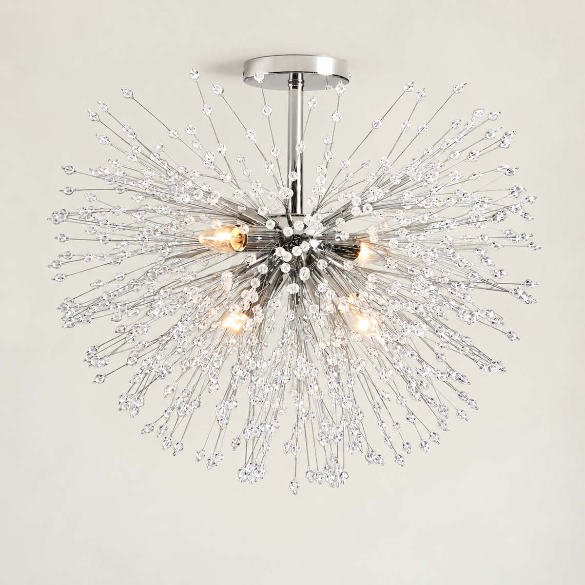 Dandelion Flush Mount in Silver