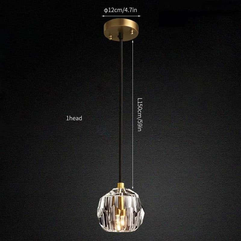 Luxury Faceted Crystal Cluster Chandelier