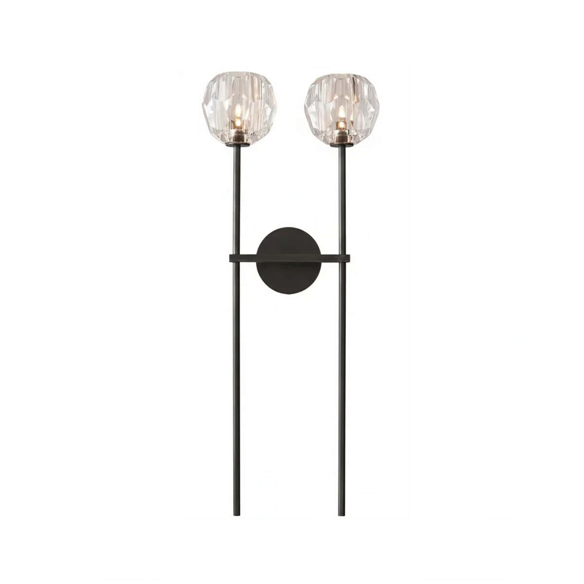 Minimalist Double Crystal Wall Light