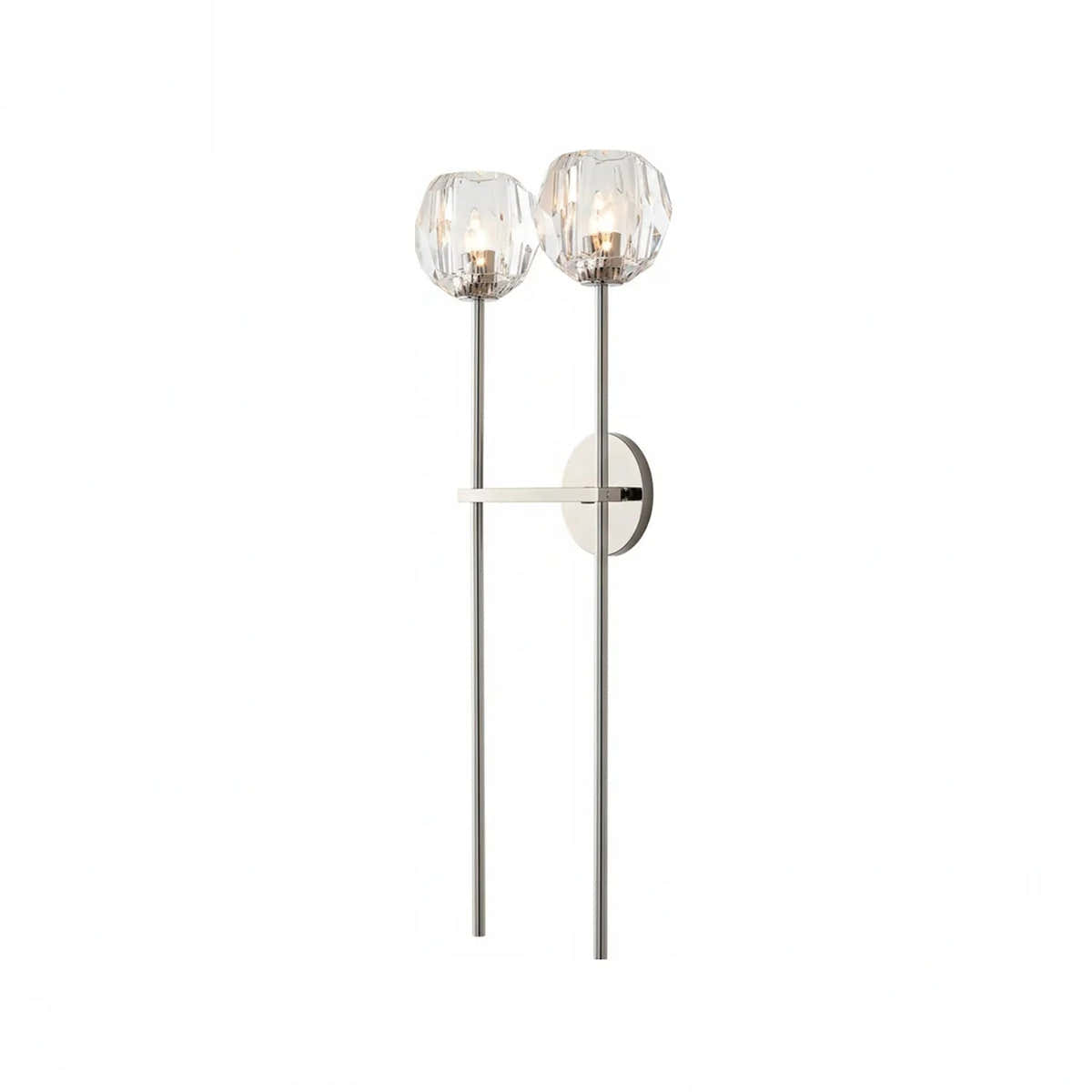 Minimalist Double Crystal Wall Light