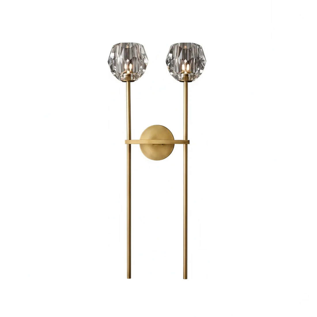 Minimalist Double Crystal Wall Light