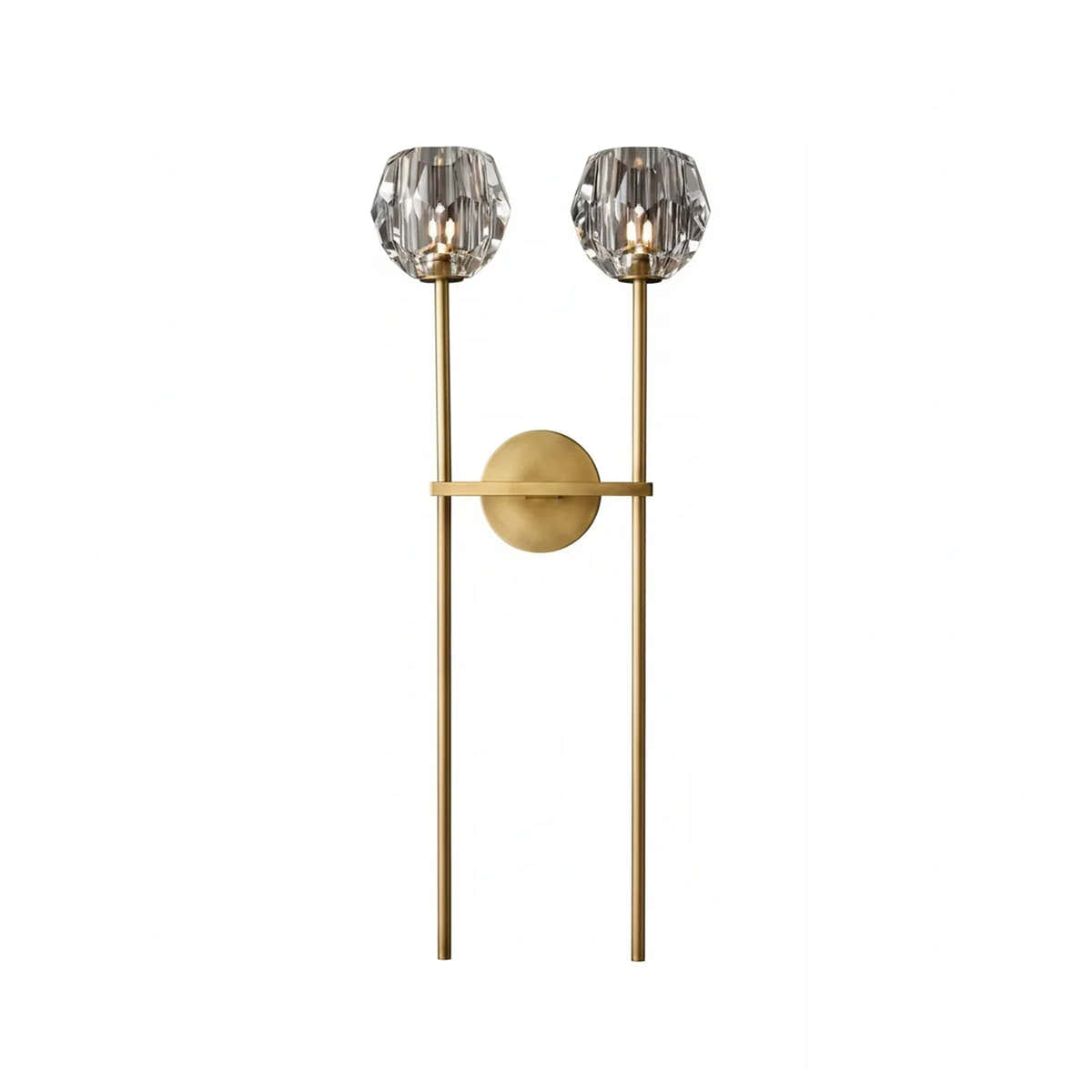 Minimalist Double Crystal Wall Light