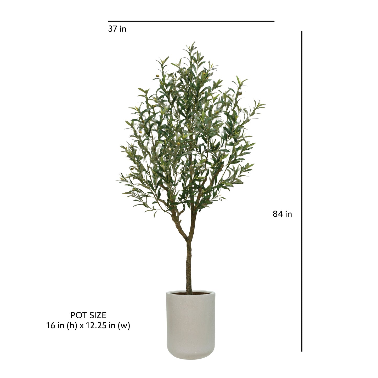 Artificial Olive Tree with Artisan Mediterranean Planter
