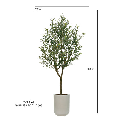 Artificial Olive Tree with Artisan Mediterranean Planter