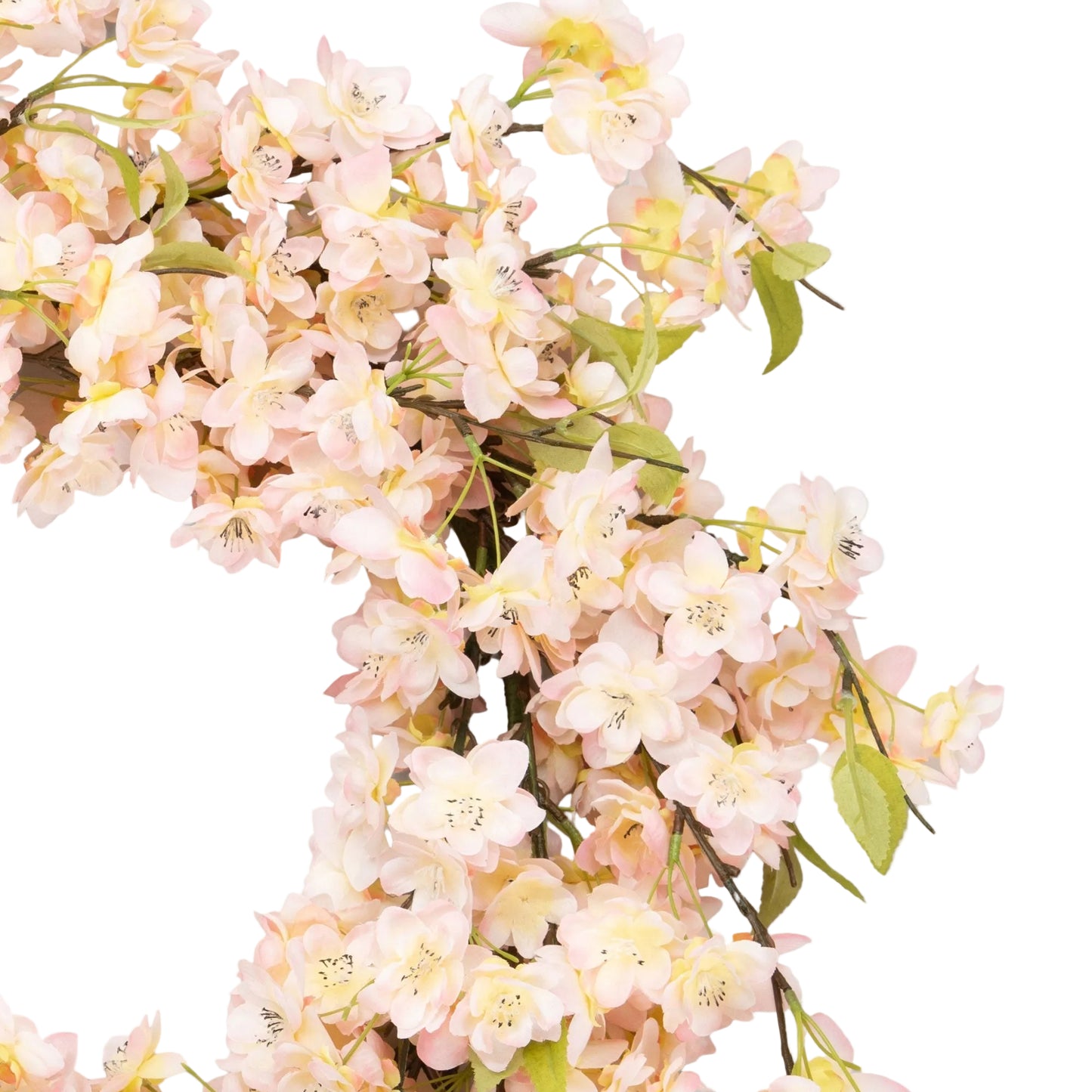 Fake Cherry Blossom Flower Wreath in Pink