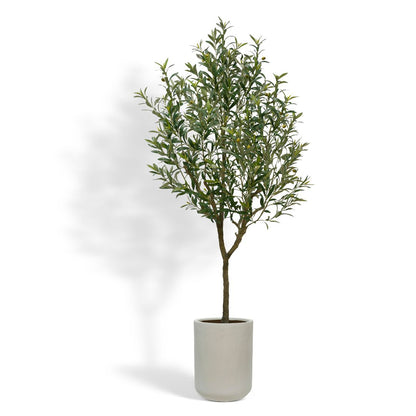 Artificial Olive Tree with Artisan Mediterranean Planter
