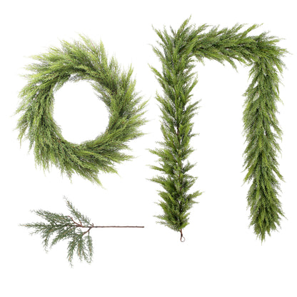 Faux Cedar Garland Evergreen