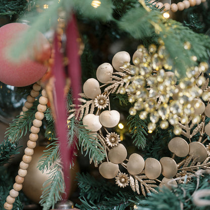 Iron Wreath Ornament, Brass