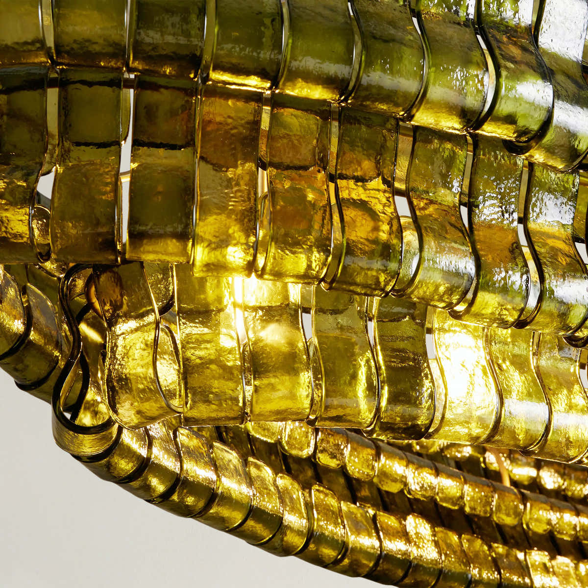 Amor Ghiaccio Glass Oval Chandelier 54"W/65"W