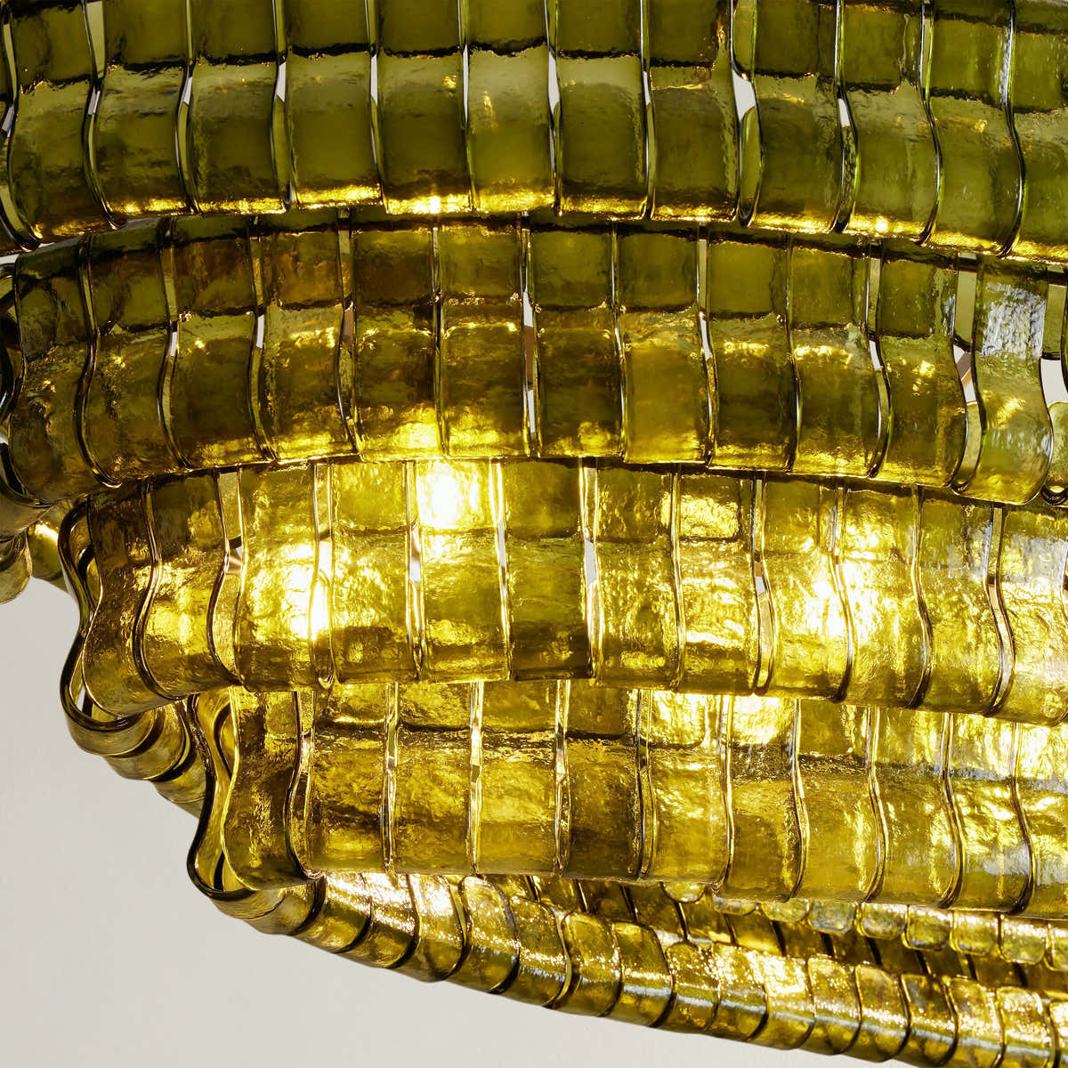 Amor Ghiaccio Glass Oval Chandelier 54"W/65"W