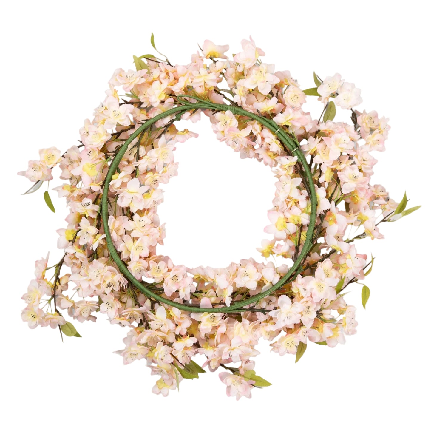 Fake Cherry Blossom Flower Wreath in Pink
