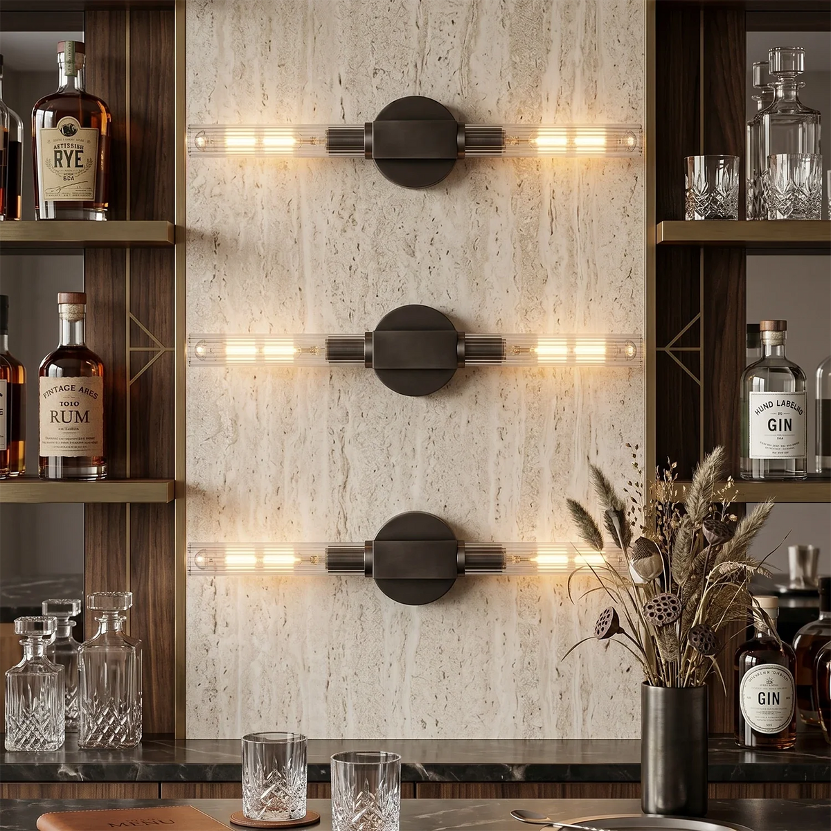 Cannellea Candlestick Linear Long Sconce