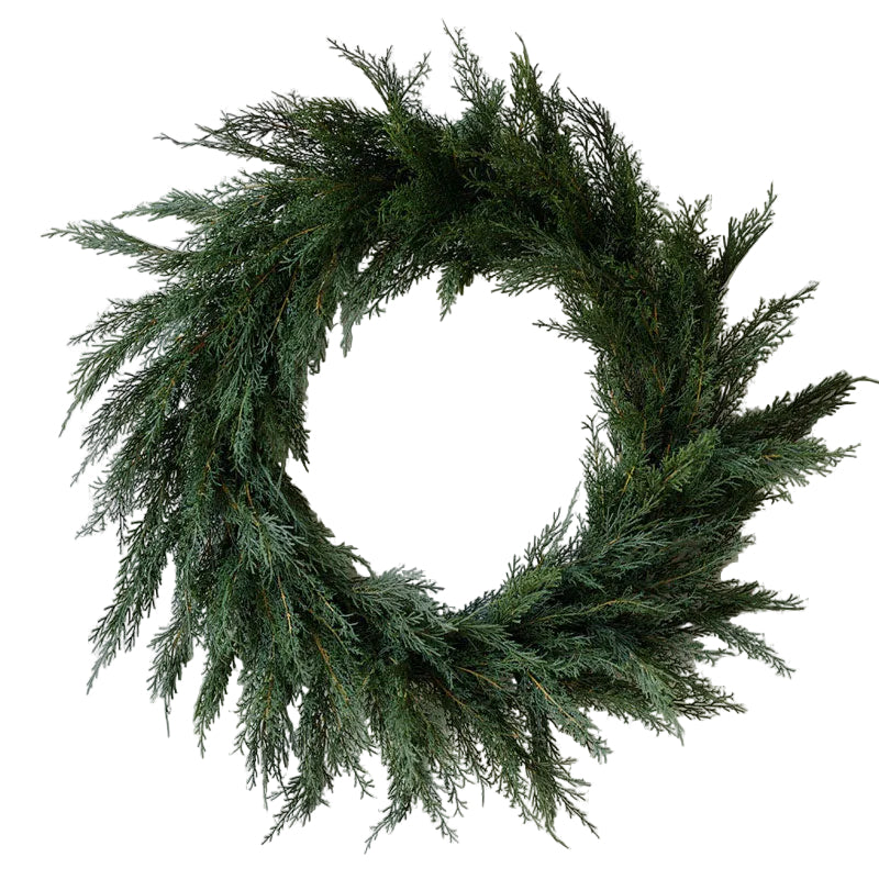 30" Faux Evergreen Cedar Wreath