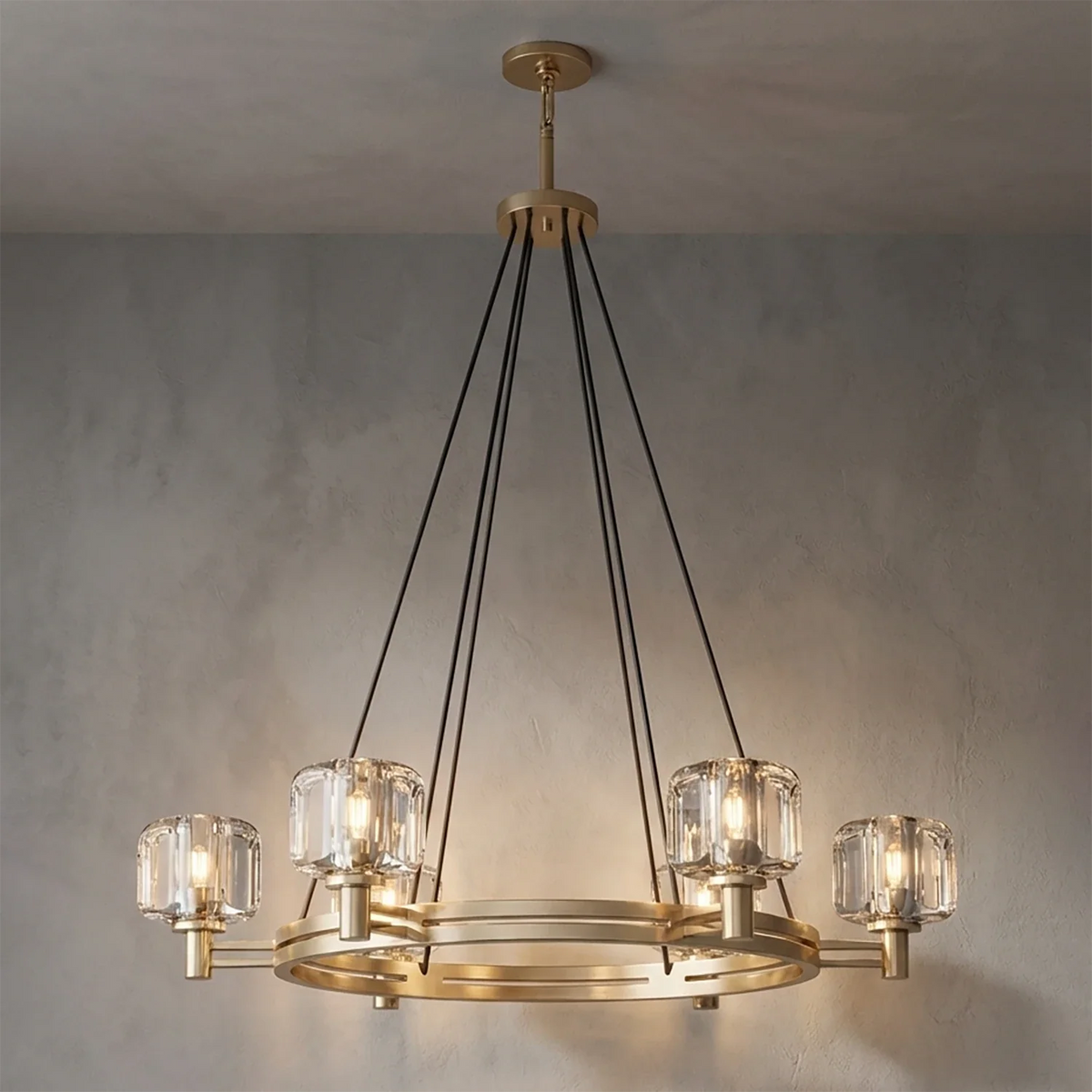 Demare Halo Crystal Ring Chandelier