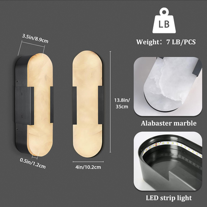 Modern Alabaster Wall Sconce