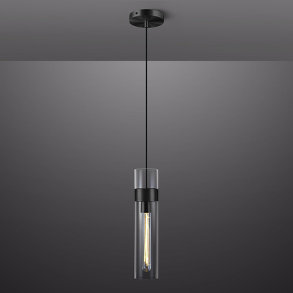 Modern Glass Pendant 15"H