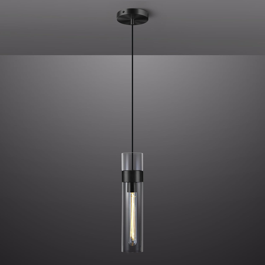 Modern Glass Pendant 15"H