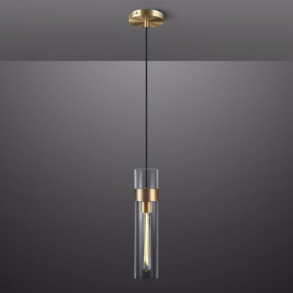 Modern Glass Pendant 15"H