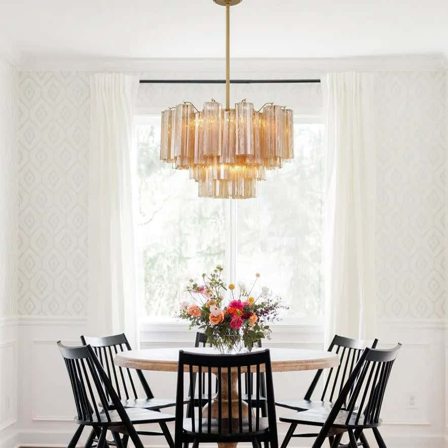 Petalia Murano Glass Chandelier 17.8" 22" 26.8" 32''D