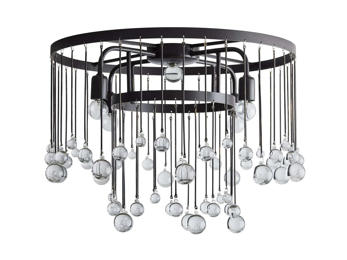 Aubrey Crystal Ball Flushmount Lamp