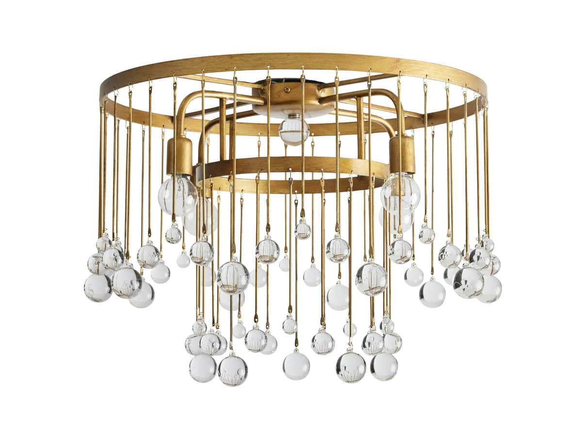 Aubrey Crystal Ball Flushmount Lamp