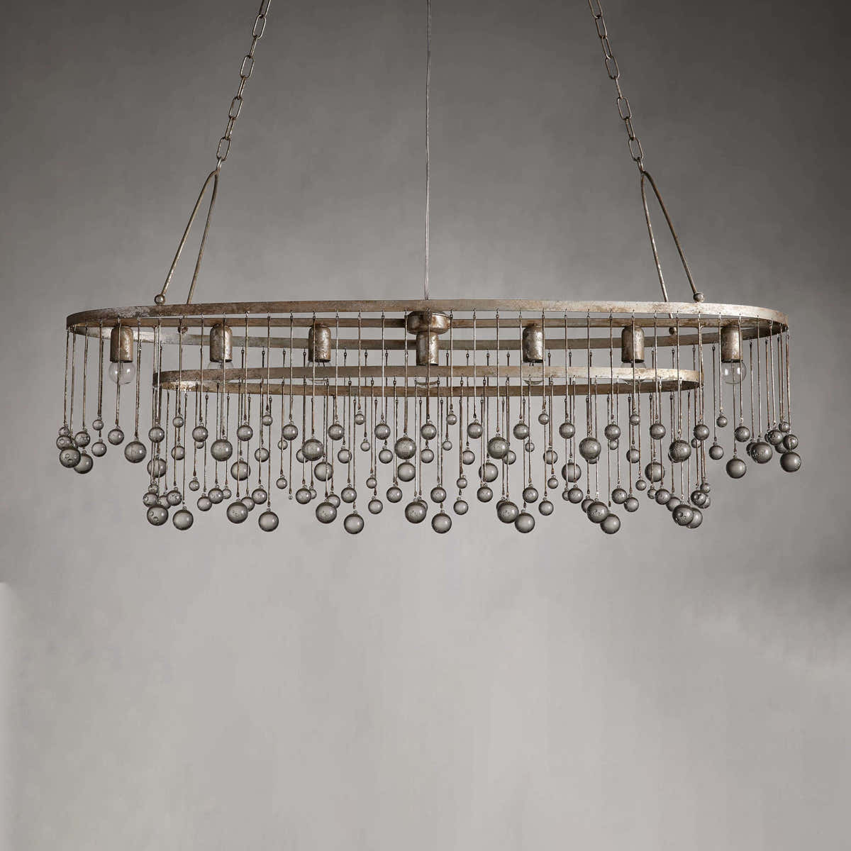 Aubrey Crystal Ball 7 Light Chandelier