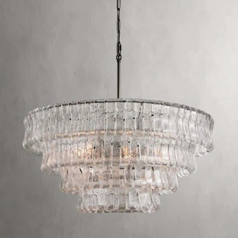 Amor 4-Tier Glass Round Chandelier 36"