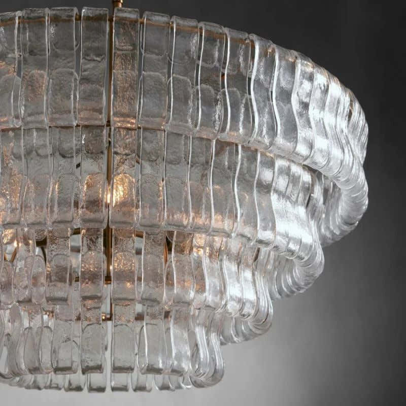 Amor 4-Tier Glass Round Chandelier 36"