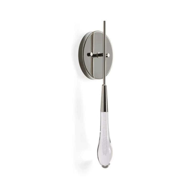 Raindrop Glass Round Solitaire Wall Sconce