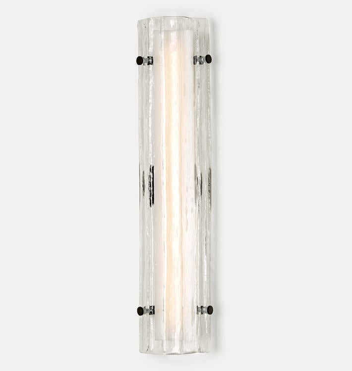 Willamette 28" LED Clear Fluted Glass Wall Sconce